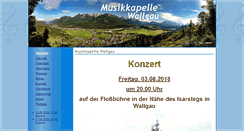 Desktop Screenshot of musikkapelle-wallgau.de