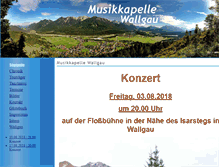 Tablet Screenshot of musikkapelle-wallgau.de